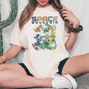 Camiseta de Space Mountain Ride, camiseta de vacaciones en Magic Kingdom, camiseta familiar de Disneyland, camiseta de afición de fans de Disney, camiseta de aventura espacial de Mickey Friends