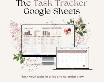 Task Tracker Google Sheets, Daily Planner, To Do List (Digital Download)