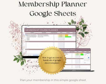 Membership Planner Google Sheets | Editable Subscription Tracker (Digital Download)
