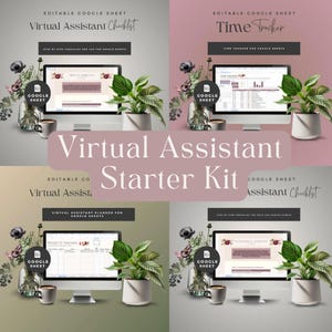 Virtual Assistant Starter Kit Google Sheets | Freelancer Resources | VA Starter Kit | Virtual Assistant Checklist | Virtual Assistant Plan