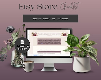Etsy Store Checklist for Google Sheets | Digital Product Business (Digital Download)