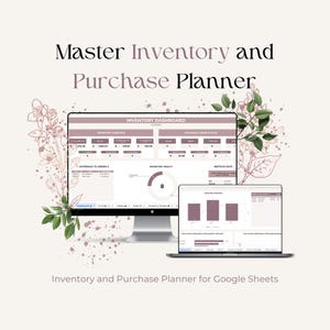 Inventory Planner, Purchase Organizer, Inventory Management Spreadsheet, Order Tracker, Google Sheets Planner
