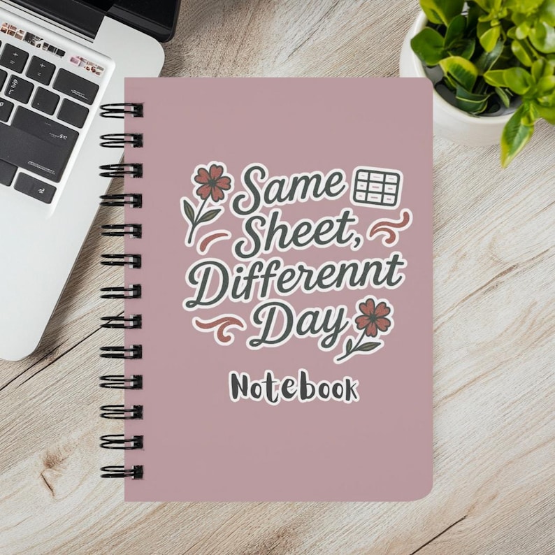 Same Sheet, Different Day Spiral Bound Notebook | Spreadsheet ...