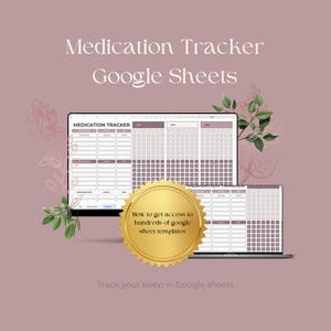 Medication Tracker Google Sheets Template, Daily Medication Log, Medicine Tracker, Digital Download for Caregivers