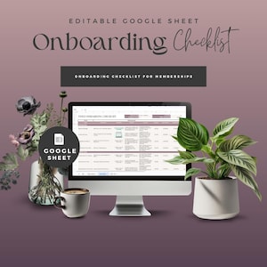 Onboarding Checklist for Memberships | Onboarding Checklist Google Sheet, Onboarding Template, Digital Download for Businesses