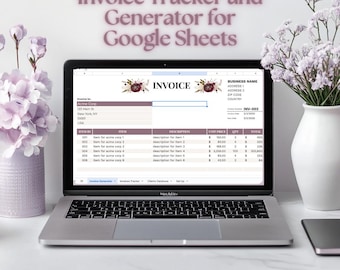 Invoice Tracker Google Sheets Template, Small Business Payment Management (Digital Download)