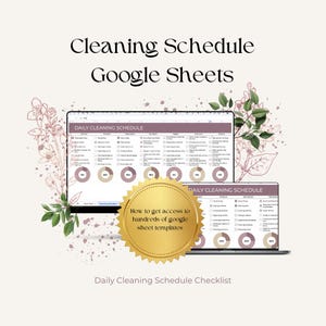 Cleaning Schedule Google Sheets, Daily Planner, Weekly Chore List, Editable Cleaning Checklist, Household Tracker