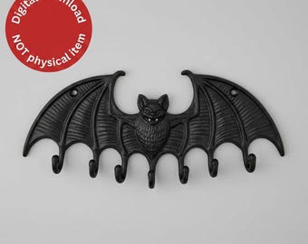Gothic, Bat, Key Holder, Gothic Home Decor, Key Holder For Wall, Wall Decor