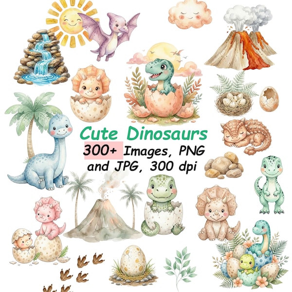 Cute Kawaii Dinosaur - Etsy