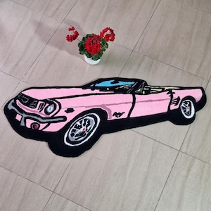 Custom Car Rug, Kids Room Rug, Colorful Rug, Custom Car Rug, Handmade Tufted Rug, Car Shaped Rug, Boys Room Decor, Gift for Car Lover