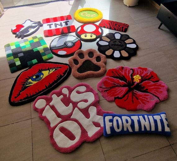 Custom Tufted Rug Personalized Gift, Custom Pet Portrait Rug, Handmade Area Rug for Home Decor, Custom Logo Rug, Unique Housewarming Gift