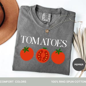 Comfort Colors Tomaten-T-Shirt: Cottagecore Vegan Botanical Tee