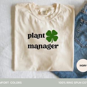 Camiseta divertida do gerente de plantas: presente para pais jardineiros, camiseta de algodão macio