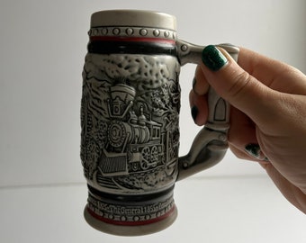 Vintage Avon Train Mug - Mini Beer Stein, Union Pacific, Twentieth Century, Orient Express, The General, Penydarren, 80s Decor