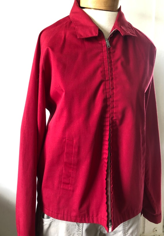 Vintage Red Windbreaker Jacket - 60s Unisex Coat … - image 6