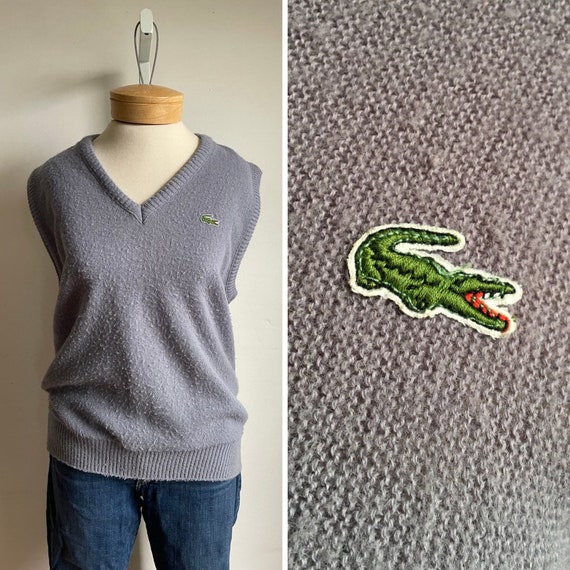 Vintage Lacoste Izod Sweater Vest - Unisex Grayish