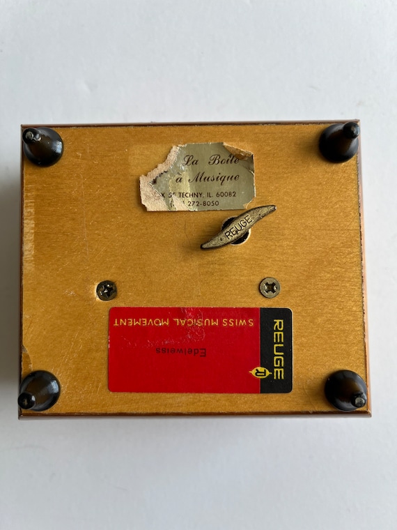 reuge オルゴール song of weggis Vintage Reuge Inlaid Wood MUSIC