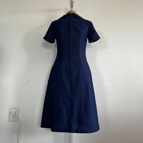 Vintage Handmade 1960s Navy Blue Dress - Timeless Elegance