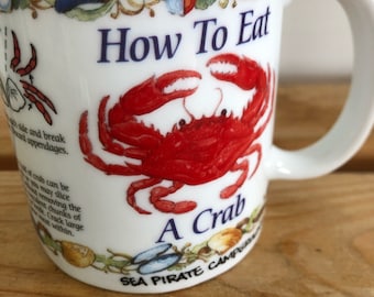 Vintage Crab Mug - Sea Pirate Campground Souvenir