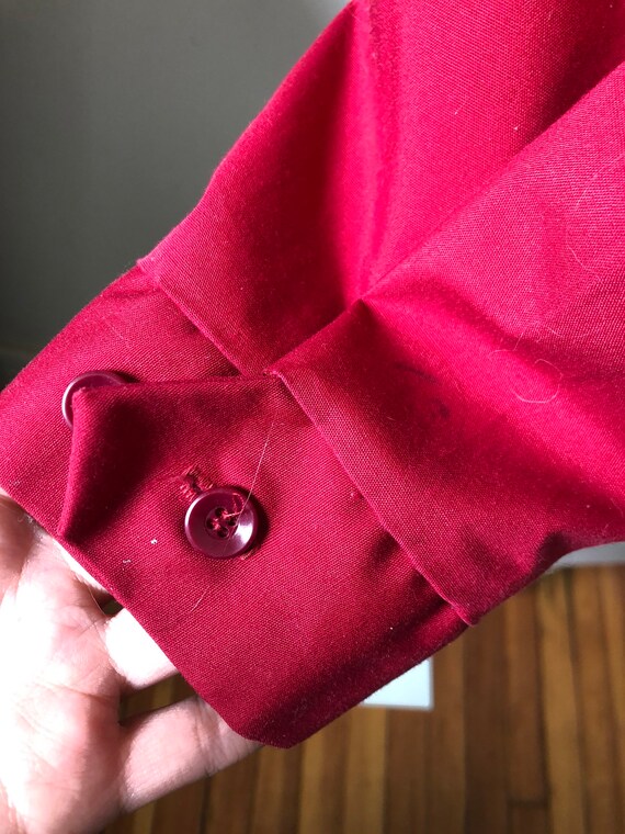 Vintage Red Windbreaker Jacket - 60s Unisex Coat … - image 7