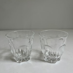 Set of 2 Vintage Arcoroc France Glasses - 1960s, 3&quot; Diameter, 3.25&quot; Tall, Elegant Retro Drinkware, Perfect Gift