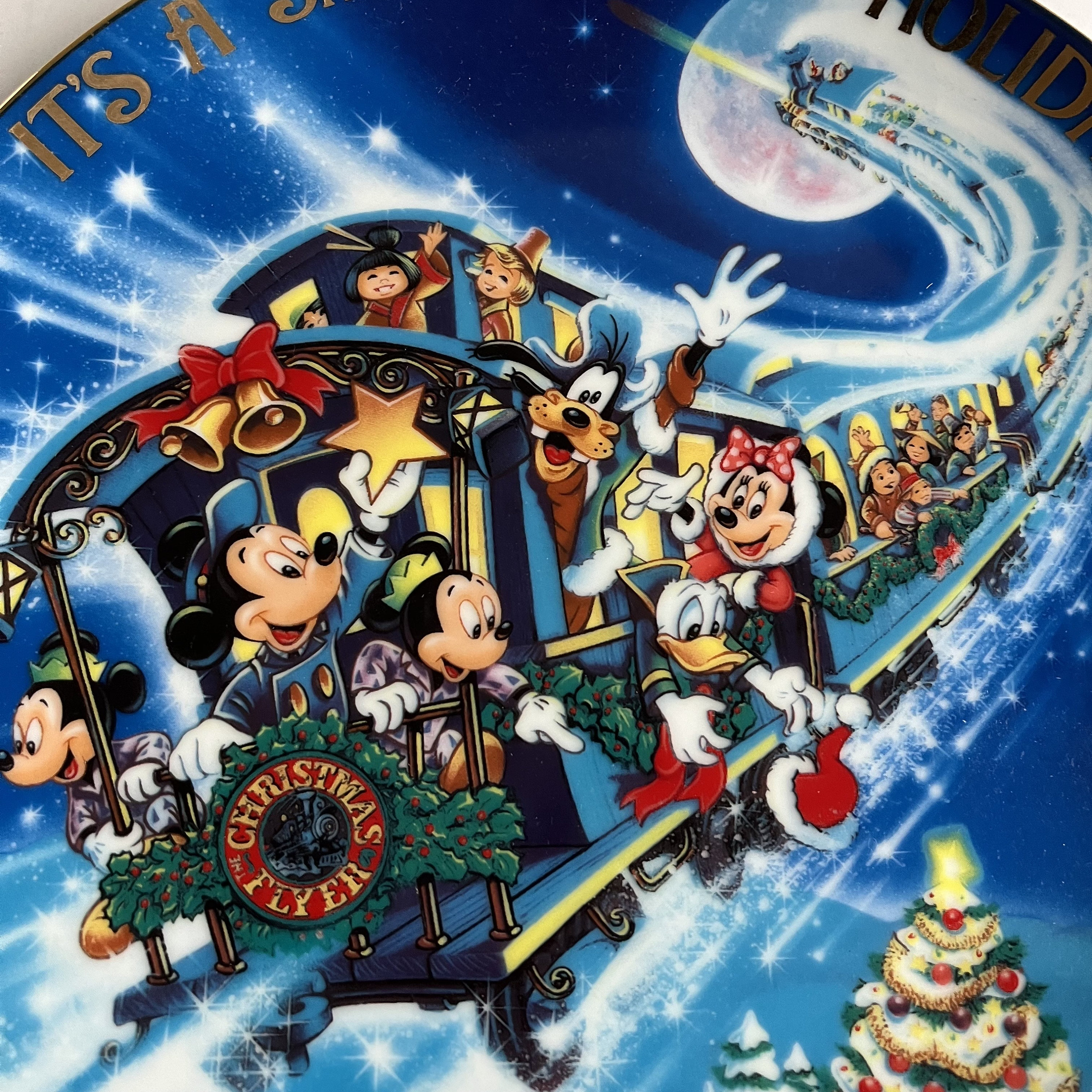 Vintage Disney Holiday Collectible Plate, It's a Small World