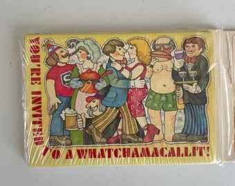 Vintage Invitations - You're Invited to a Whatchamacallit! - American Greetings - Set of 8 Cards