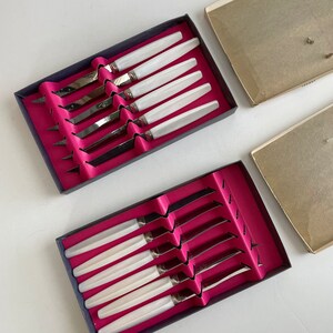 Vintage Reo Crest Sheffield Knife Set - 6 Piece Stainless Steel Steak Knives for Collectors & Chefs