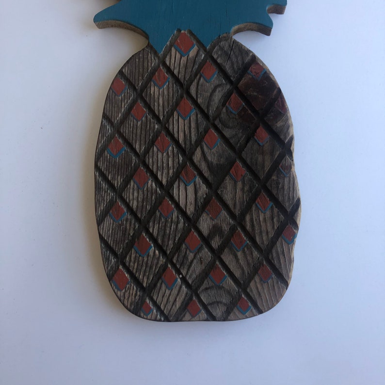 Vtg Wooden Pineapple Wall Hanging Wooden Wall Art Etsy