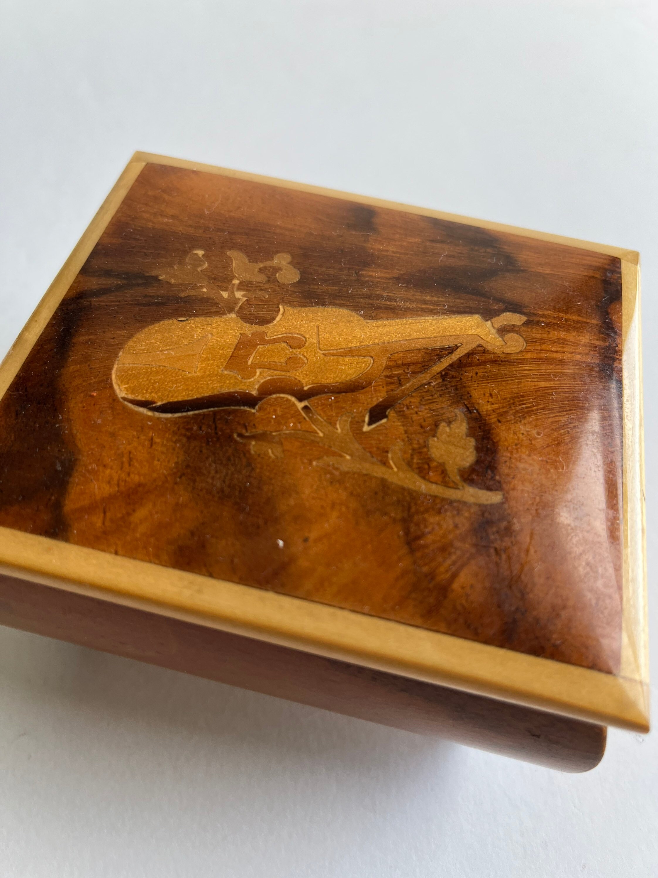 Vintage Reuge Wooden Music Box - Swiss Movement, Plays