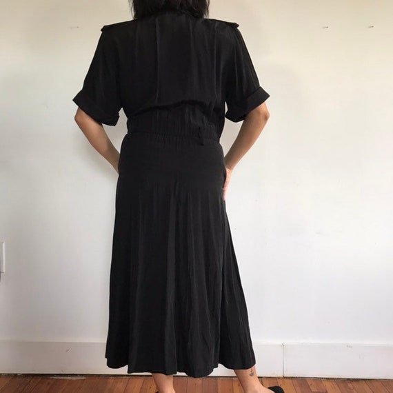 Vintage Black Midi Dress, 1980s, S.L. Fashions, S… - image 6