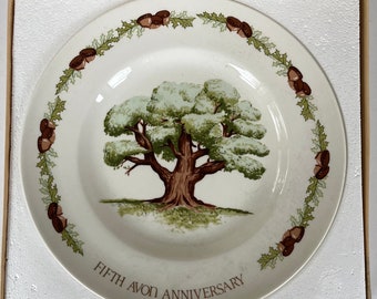 Vintage Fifth Avon Anniversary Great Oak Plate