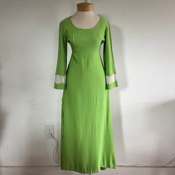 lime green long sleeve maxi dress Lime Green Glisten Maxi Dress main image 1