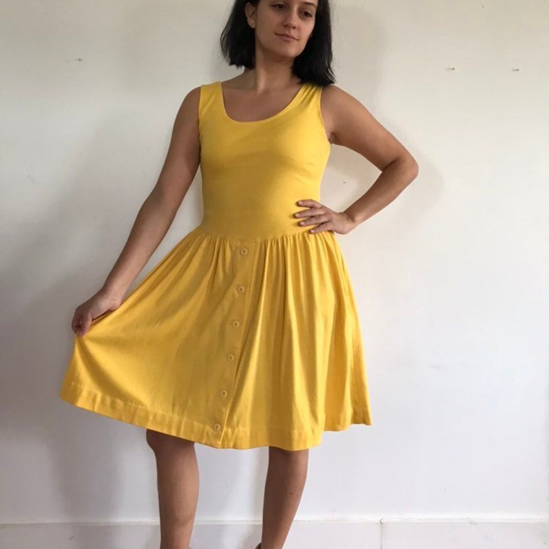 Bright Yellow Vintage Cocktail Dresses