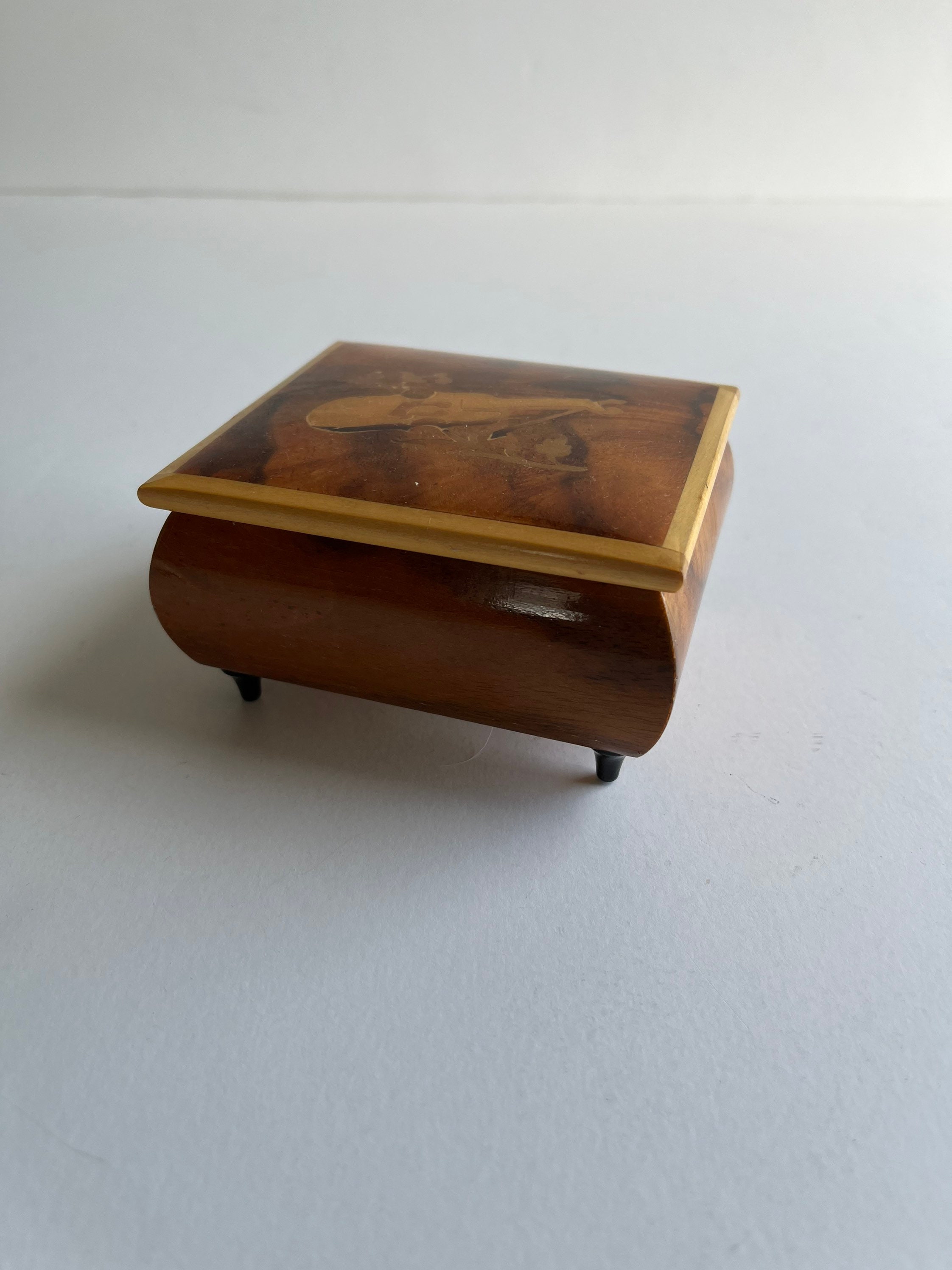 Vintage Reuge Wooden Music Box - Swiss Movement, Plays