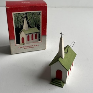 Décoration de Noël d'église à l'ancienne Hallmark vintage - Décoration religieuse des années 1980