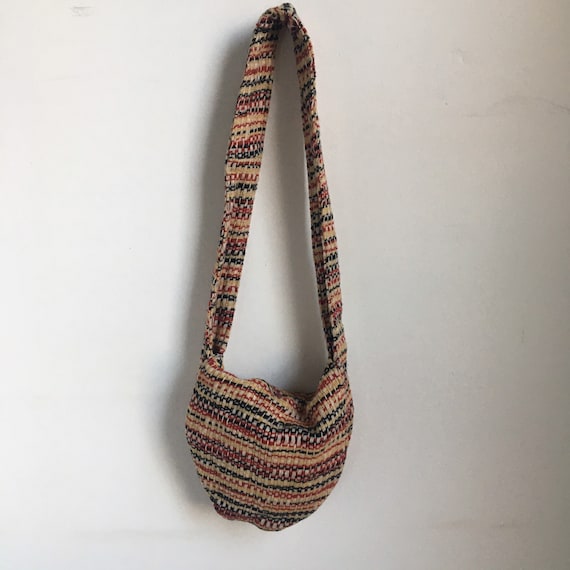 Vintage 1970s Handmade Shoulder Bag: Boho Hippie … - image 1