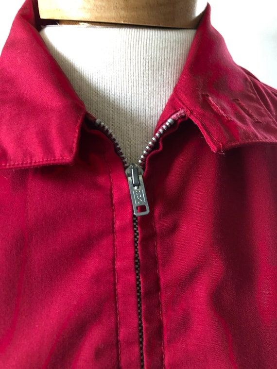 Vintage Red Windbreaker Jacket - 60s Unisex Coat … - image 5