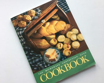 vtg cookbook, vintage cook book, the microwave convection oven cookbook, 1990s cookbook, general electric, 1997 book, vintage cookbooks