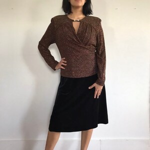 Vintage Velvet Cocktail Dress, 1980s Disco Party Dress by Patra