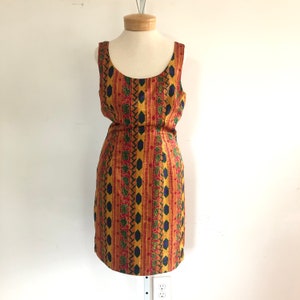 Vintage Animal Print Tank Dress, Sleeveless, Retro 90s Fashion