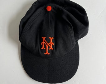 Vintage 1950s NY Giants Baseball Cap, Black, MLB, Roman Pro