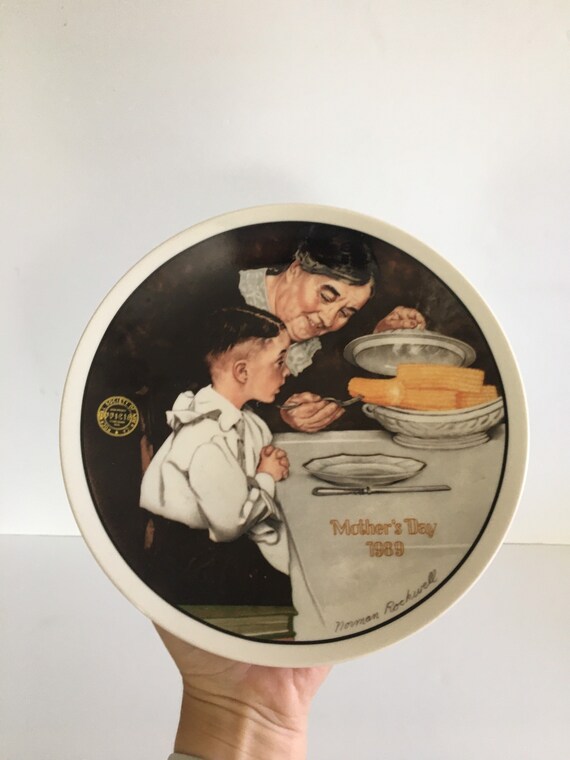 Vtg Plate Vintage Decorative Plate Vintage Norman Rockwell Etsy