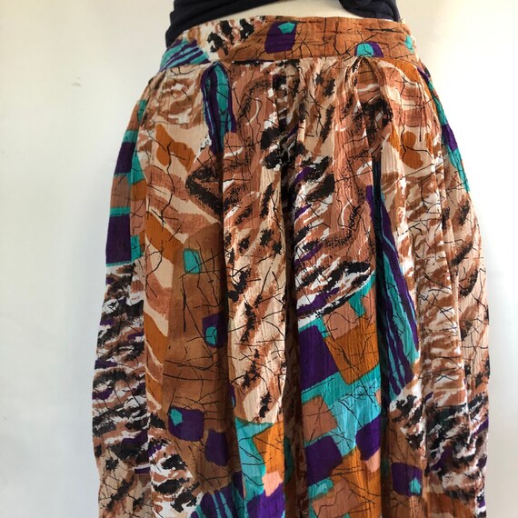 Vintage Abstract Pattern Wide Leg Pants by New Au… - image 3