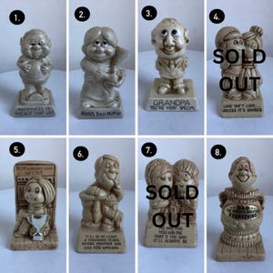 Vintage 1970s Funny Figurines - Unique Gifts - Berrie Co Collectibles