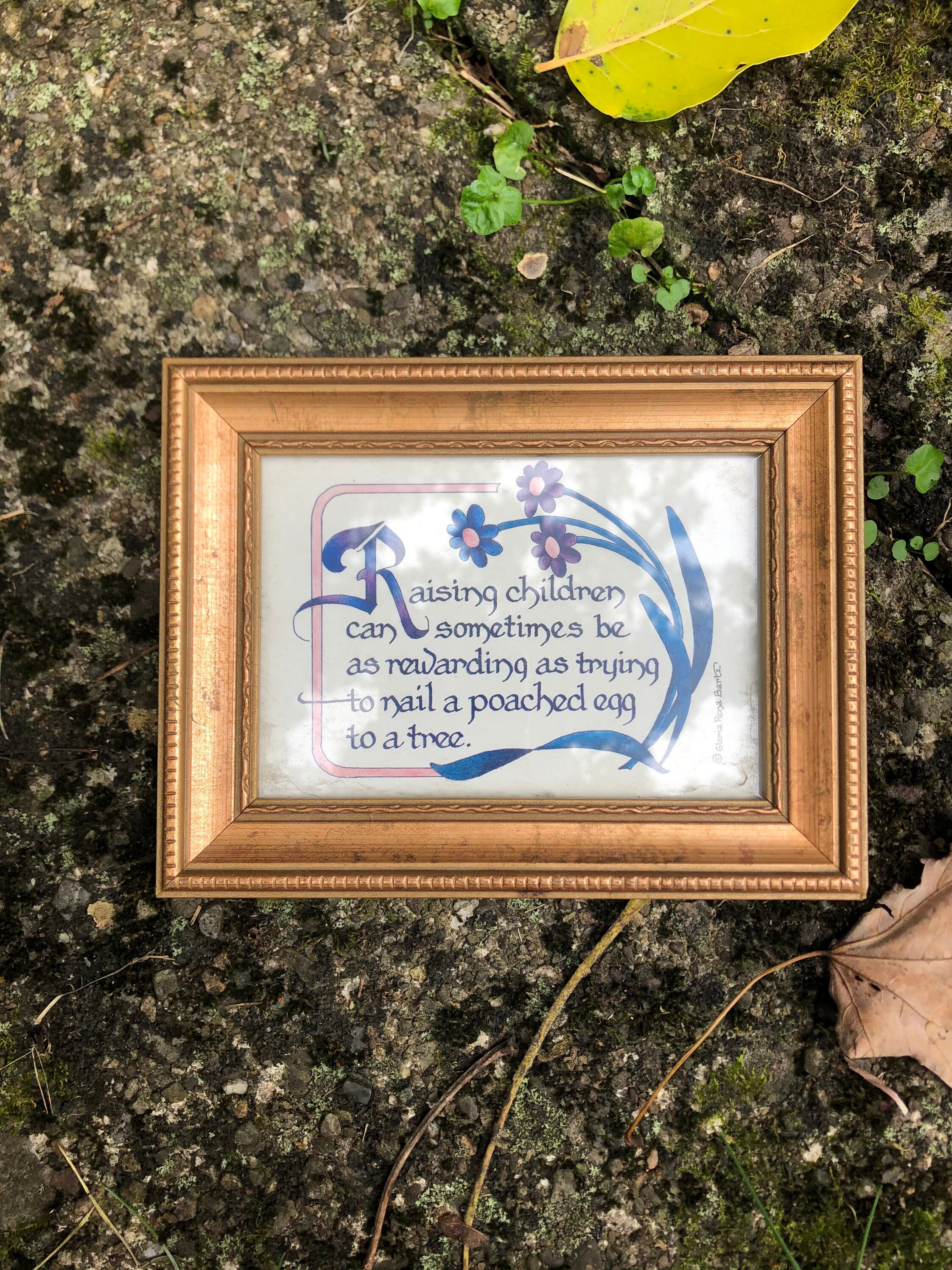 Vintage Framed Art Print: Humorous Parenting Quote - Etsy, image size:2244x2992