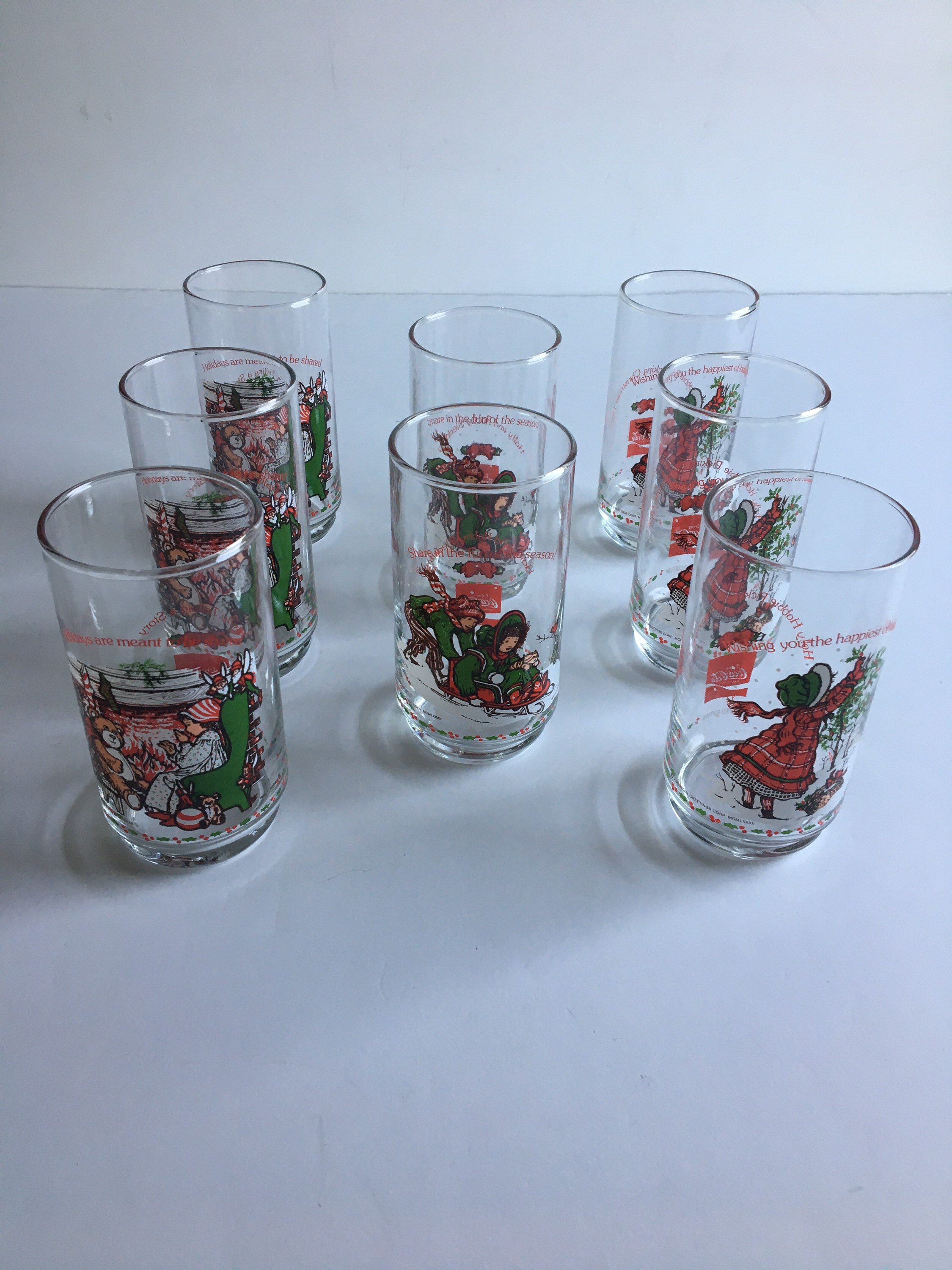 christmas water glasses