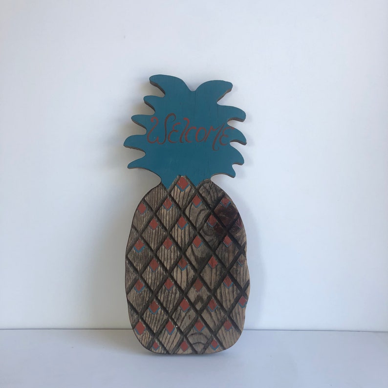 Vtg Wooden Pineapple Wall Hanging Wooden Wall Art Etsy