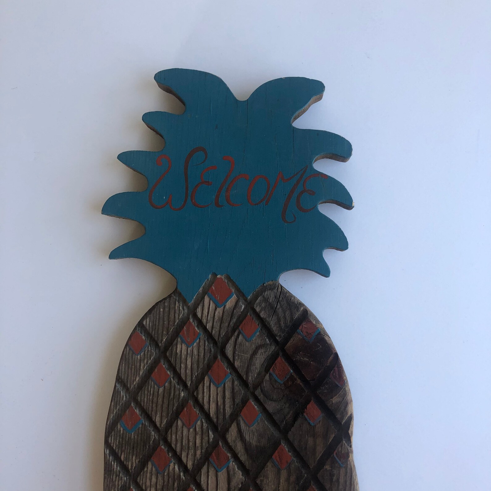 Vtg Wooden Pineapple Wall Hanging Wooden Wall Art Etsy