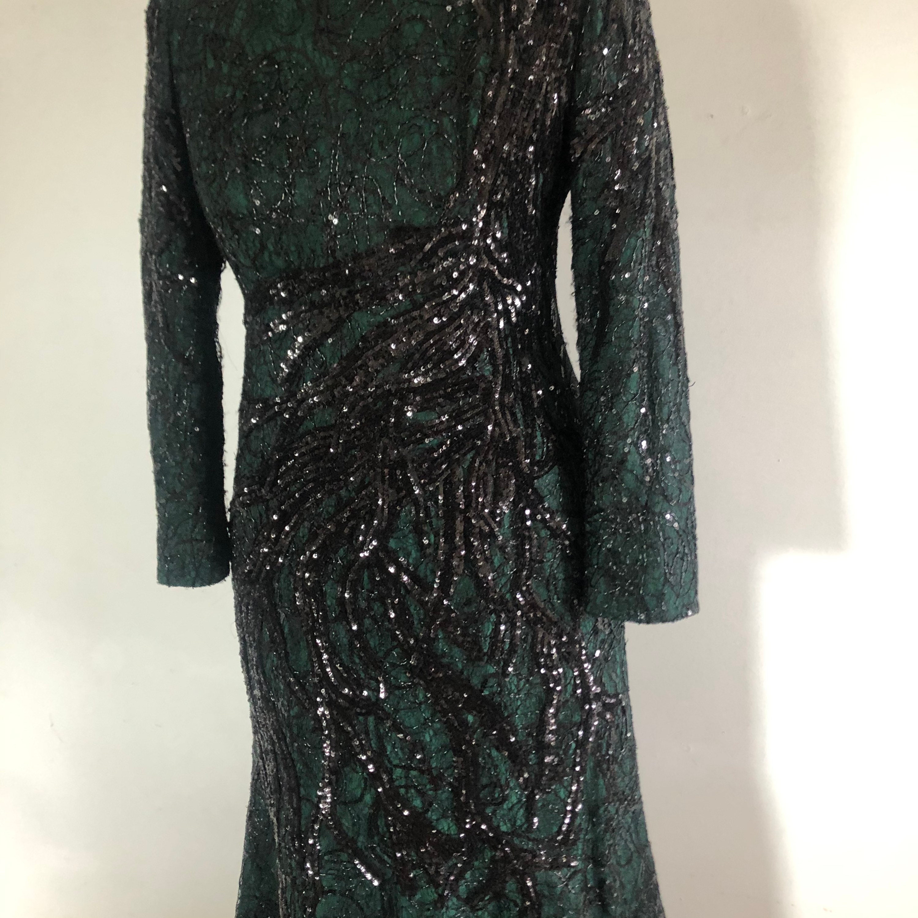 dark green dress with black shoes Queendancer Women Strapless Trumpet Prom Dress with Slit Glitter Sequins  Evening Dress – queendancer main image 0